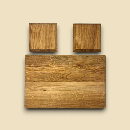 Eichenholz Schneidebrett-Bieruntersetzer Bundle!