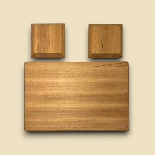 Buchenholz Schneidebrett-Untersetzer Bundle!