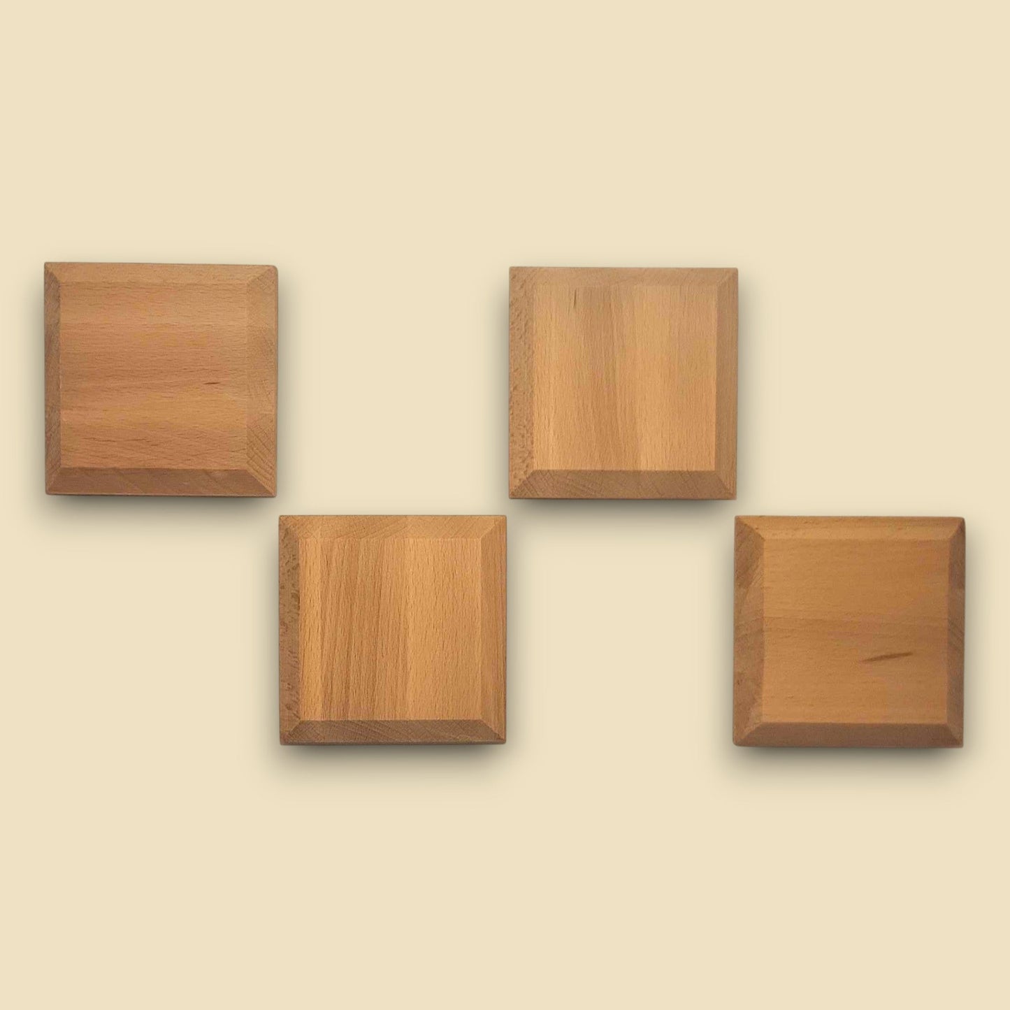 Bundle aus 4-Buchenholz Untersetzern!